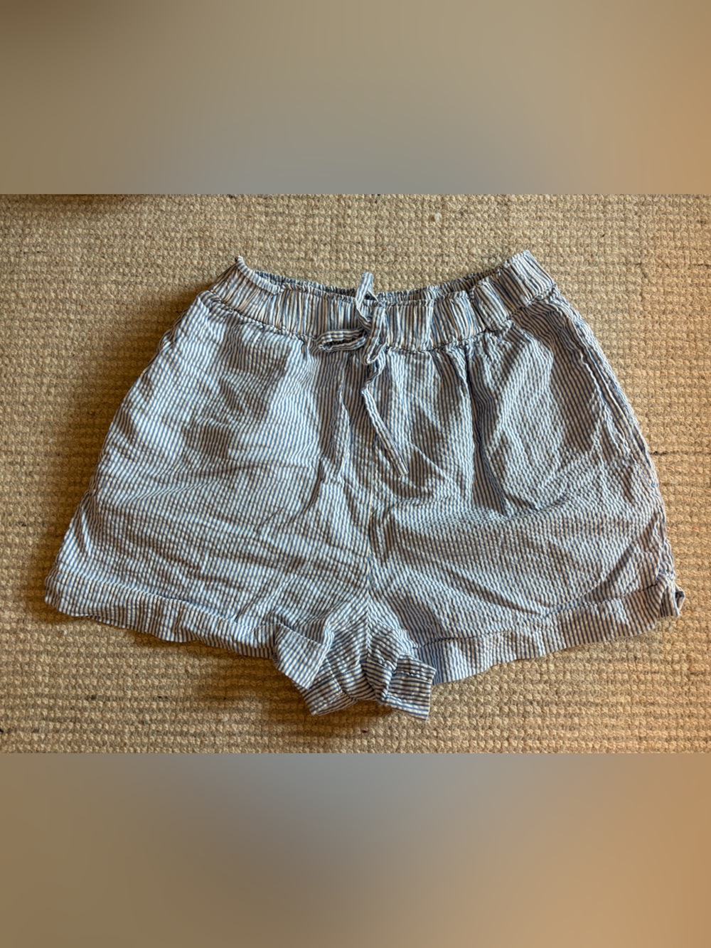Dizzy Lizzy 100% Cotton Striped Blue and White Shorts